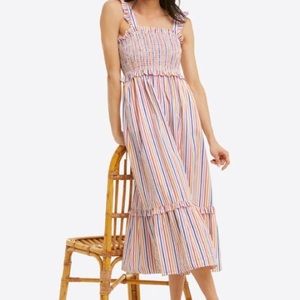 Colorful Draper James Kimberly Smocked Midi Dress